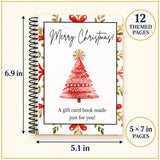 MerryCard dimensions 6.9 inches by 5.1 inches with 12 themed 5 by 7 inch pages