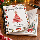 Close-up of MerryCard paperboard pages and black spiral binding